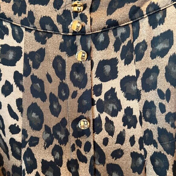 🐆 ZARA – Fierce & Flowy Leopard Midi Skirt (M) - Picture 2 of 5